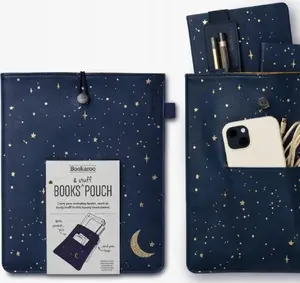 TEKA Bookaroo Books & Stuff book sleeve — moon design, protective fabric cover
