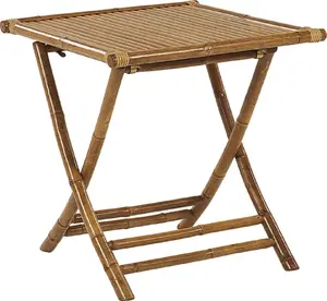 Bambusa āra galds Shumee 70 x 70 cm gaiša koksne — modelis 269955