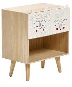 Nightstand Beliani RUPERT, 2 drawers, light brown