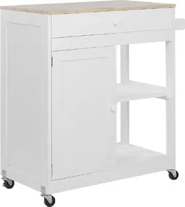 Kitchen trolley Beliani TRAPANI with drawer, white