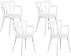Dining chair set Beliani MORILL, 4-piece, white