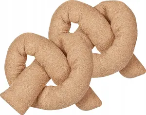 Декоративные подушки Beliani GLADIOLUS, ткань teddy, светло-коричневые, 172 x 14 см