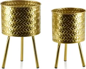 Flower pots set Swen model HTOP1222 — 2 pieces, sizes L 20×32 cm and M 18×28 cm
