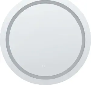 Wall mirror Beliani Courseulles LED round Ø 79 cm silver