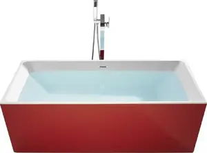 Отдельностоящая ванна Beliani RIOS 170 x 81 см красная
