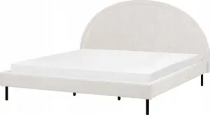 Кровать Beliani MARGUT 180 x 200 см обивка boucle белая