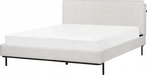 Тапицированная кровать Beliani CORIO 160 x 200 см, серый