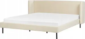 Кровать Beliani ARETTE 180 x 200 см, бежевый велюр