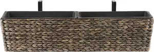 Кашпо Beliani KAWALA 80 x 20 x 18 см, коричневое