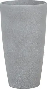 Горшок для цветов Beliani Abdera круглый серый 31×31×58 см