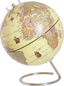 Sienas pulkstenis Beliani Globus 29 cm dzeltena ar magnētiem CARTIER, diametrs 29 cm