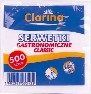 Vienreizlietojams salvetes Clarina A500 15x15 cm baltas, vienreizējas
