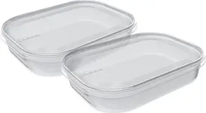 Freezer Containers set Plast Team Helsinki 700 ml — 2 pieces, stackable, airtight