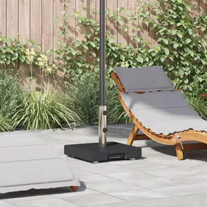 Outdoor umbrella base VidaXL 29 kg square with handles, black granite