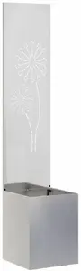 Flower planter VidaXL decorative panel Silver 32 x 140 cm