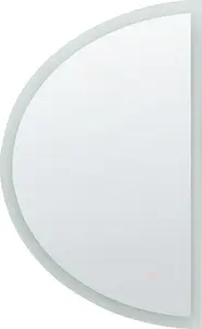 Настенное зеркало Beliani BEZONS с LED-подсветкой, круглое Ø 80 см, серебристая рама