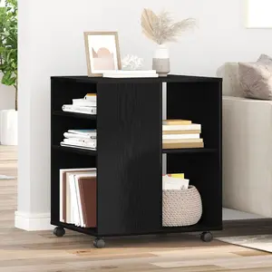 Uztvēršanas skapis VidaXL modelis 862672 ar melnā ozola finieri uz MDF, vidējs