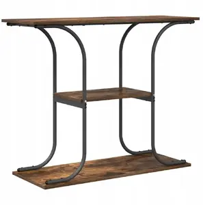 Konsoles galds VidaXL modelis 868471, kūpināta ozola virsma, 101 x 35 x 80.5 cm