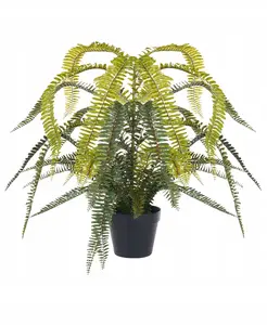 Artificial potted fern leaf plant 105 cm by Beliani – decorative indoor faux plant