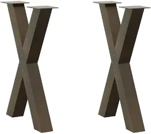 Galdiņa kājas VidaXL modelis 4012975, 2 gab., tērauds, 60 x (72–73) cm