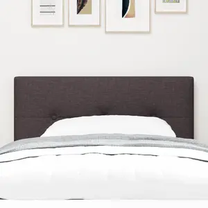 Headboard VidaXL LED with Buttons, Dark Brown Fabric, 90 cm