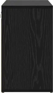 Shoe cabinet VidaXL model 875208, black oak finish, 103×30×51 cm