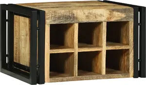 Винный шкаф VidaXL модель 4016757 из сырого мангового дерева 46x35x27.5 см