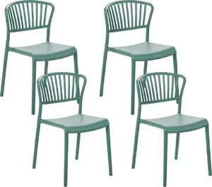 Dining chair set Beliani GELA, 4-piece, green
