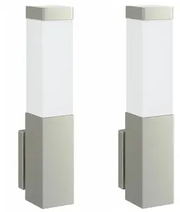 Outdoor Wall Lights 2 pcs VidaXL — Stainless Steel, IP44
