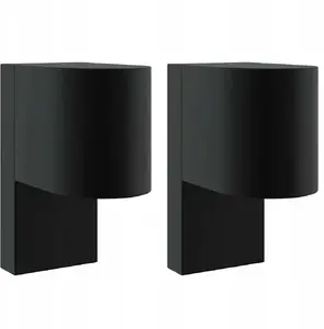 Outdoor Wall Light VidaXL set of 2, Stainless Steel, Black, IP44