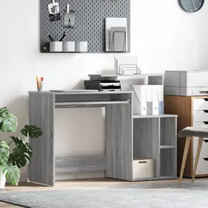 Письменный стол VidaXL Szare 120.5 см x 44 см — компактный рабочий стол 120.5×44 см