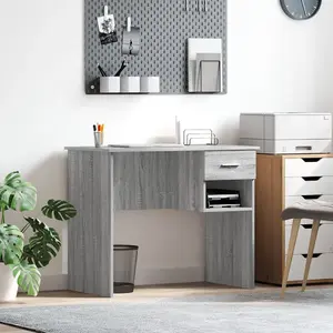 Rakstāmgalds VidaXL 90 x 49.5 cm pelēks — VidaXL modelis 869271
