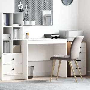 Desk VidaXL model 869434 white 90 cm x 50 cm – compact home office desk