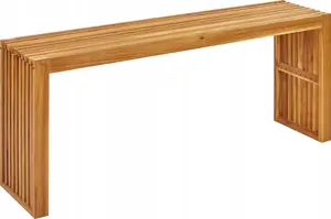Dārza galds Beliani BELLANO 150 x 35 cm, gaišs koks, āra galds