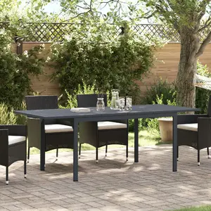 Pagarināms āra ēdamgalda VidaXL Anthracite 140–210 x 90 x 73 cm Tērauds komplekts 2 gab.