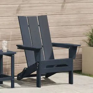 Уличное кресло Adirondack VidaXL модель 42006618, темно‑синее, HDPE, 74.5 x 80.5 x 90 см