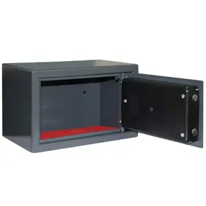 Elektroniskā seifa VidaXL 31x20x20 cm tumši pelēks tērauds