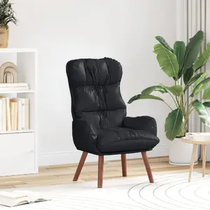 Кресло-реклайнер VidaXL 42001878 Черное искусственная кожа