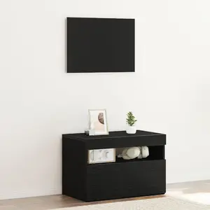 Тумбочка с LED-подсветкой VidaXL 3333067 Черный дуб 60x35x40 см Инженерная древесина