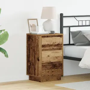 Тумбочка VidaXL модель 869632, инженерная древесина, подсветка LED, 39 x 34,5 x 65 см