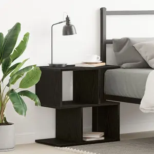 Naktsgaldiņš VidaXL modelis 862619, vidējs, melnā ozola apdare