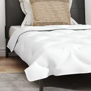 Одеяло с подушкой VidaXL 2-в-1 Белый 135 x 220 см Микрофибра