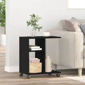 Side table VidaXL model 869146 in black oak finish, compact lightweight small table