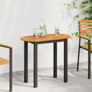 Tabletop VidaXL oval solid acacia wood 80×40×2.2 cm