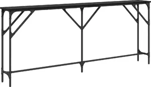 Console Table VidaXL 180x23x75 cm Black Oak Engineered Wood