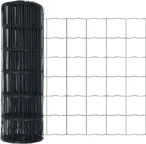 Забор VidaXL Euro с 13 стойками 0,6 x 25 м из оцинкованной стали