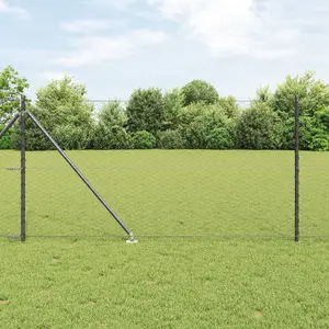 VidaXL Шестиугольное садовое ограждение с 13 колышками 1 x 25 м оцинкованная сталь