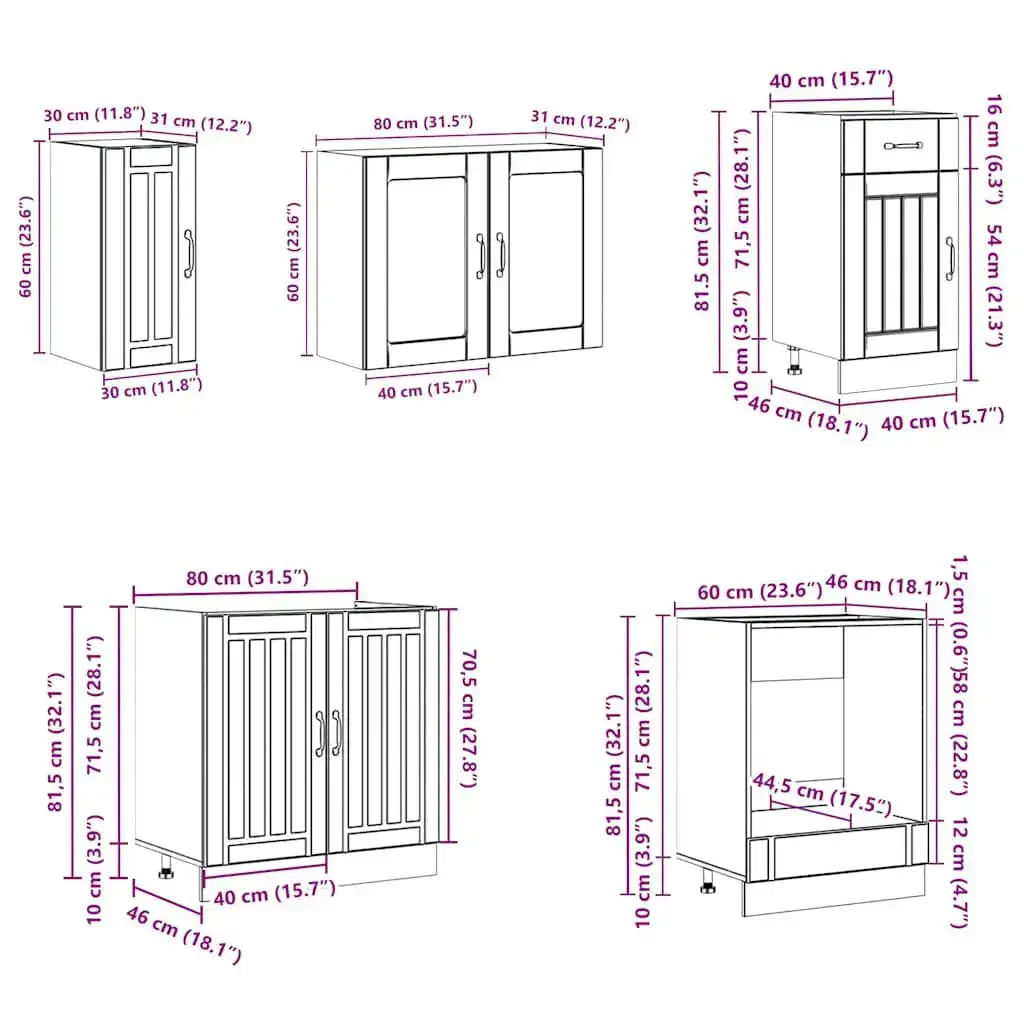 Kitchen/dining storage cabinet VidaXL 3314805 Photo 9