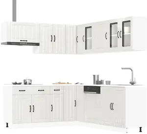 Kitchen cabinet set VidaXL Lucca 11-piece white