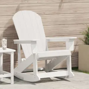 Кресло VidaXL качающееся Adirondack белое HDPE 73.5x92x90 см